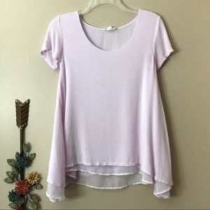 Cloud Chaser Asymmetrical Hem Tee Size XS, EUC